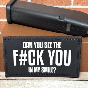 PVC Tactical Morale Patch - Can You See The F#ck You In My Smile Patch - Meme